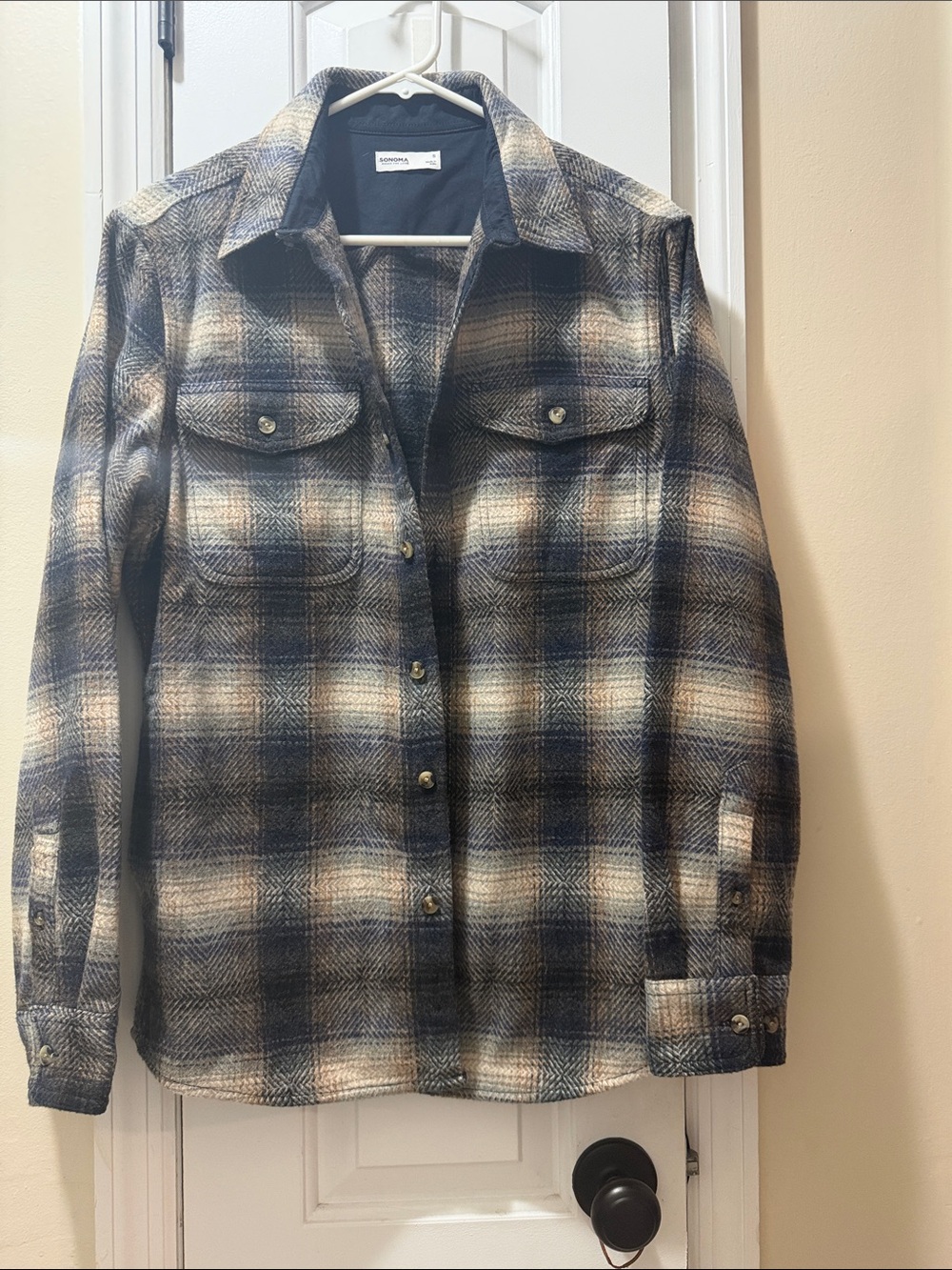 NWT Sonoma Plaid Flannel Shirt Jacket - Men's Small / Unisex